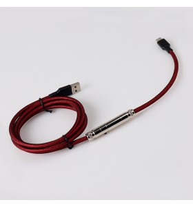 Aviator Connector Braided Multicolor Type C Zinc Alloy Coiled Mechanical USB Keyboard Cable 5pin